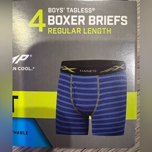 Hanes X-Temp Boys' Lightweight Mesh Boxer Brief Underwear, 4-Pack SP 6-8